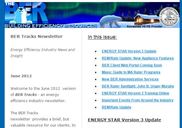 BER Tracks Newsletter